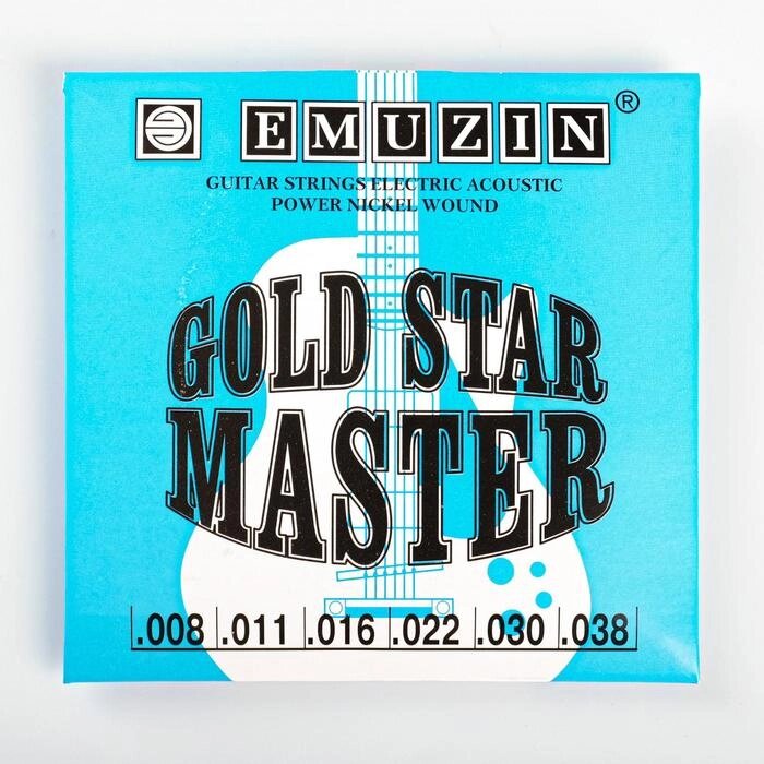 Струны "GOLD STAR MASTER" с обмоткой из нержавеющей стали /.008 - .038/ от компании Интернет-гипермаркет «MOLL» - фото 1