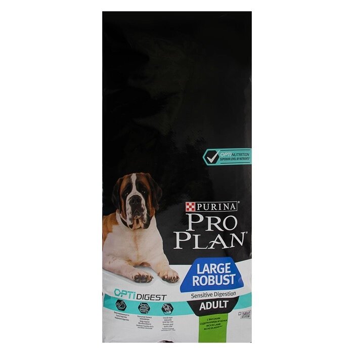 Сухой корм PRO PLAN для собак крупных пород/мощное тело, ягненок/рис, 14 кг от компании Интернет-гипермаркет «MOLL» - фото 1