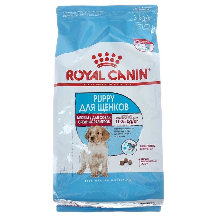 Сухой корм RC Medium Puppy для щенков, 3 кг от компании Интернет-гипермаркет «MOLL» - фото 1