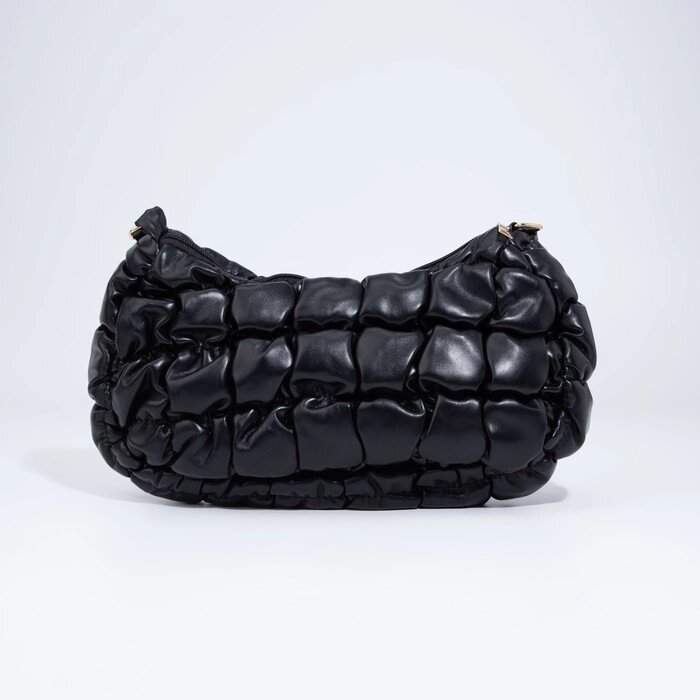 Сумка-багет на молнии, цвет чёрный от компании Интернет-гипермаркет «MOLL» - фото 1