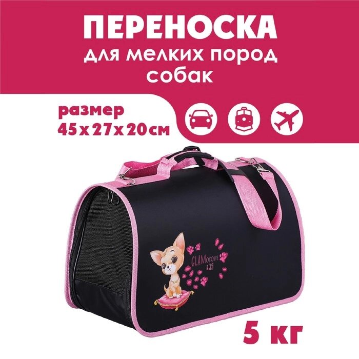 Сумка-переноска раскладная, каркасная Glamorous bag 45x27x20 см от компании Интернет-гипермаркет «MOLL» - фото 1