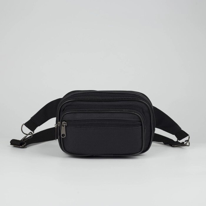 Сумка поясная, наружный карман, цвет чёрный от компании Интернет-гипермаркет «MOLL» - фото 1