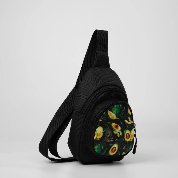 Сумка-рюкзак "Авокадо", 15х10х26 см, отд на молнии, н/карман, регул ремень, чёрный от компании Интернет-гипермаркет «MOLL» - фото 1