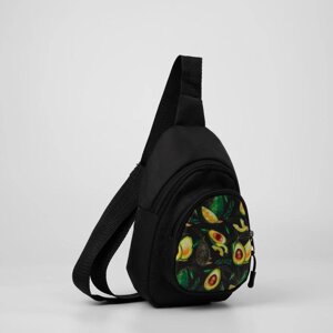 Сумка-рюкзак "Авокадо", 15х10х26 см, отд на молнии, н/карман, регул ремень, чёрный