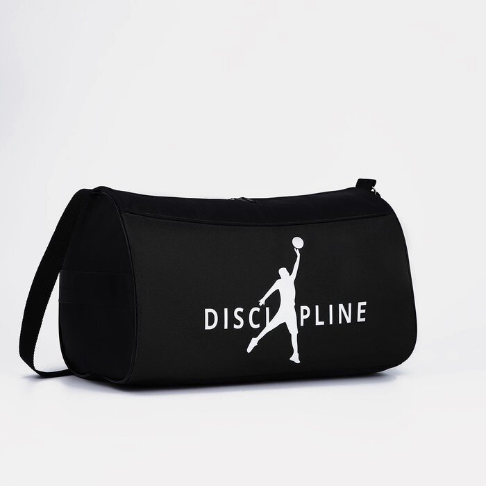 Сумка спортивная Discipline, наружный карман, 40 см х 24 см х 21 см, цвет чёрный/ хаки от компании Интернет-гипермаркет «MOLL» - фото 1