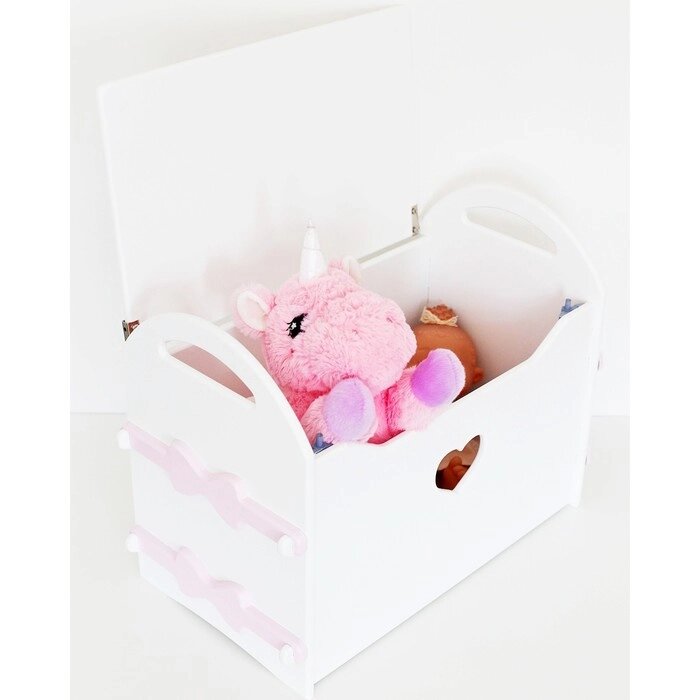 Сундук для игрушек, розовый от компании Интернет-гипермаркет «MOLL» - фото 1