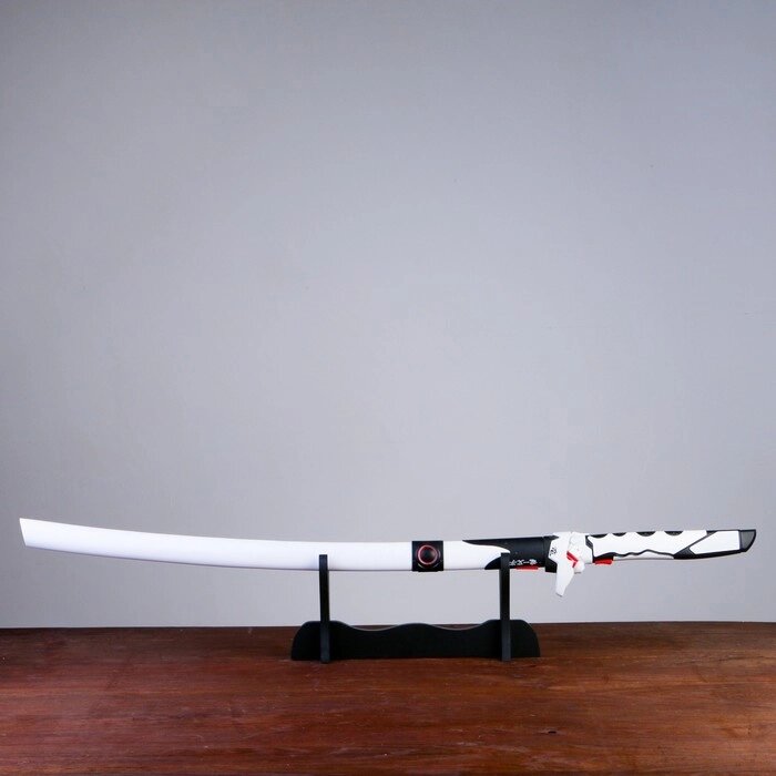 Сув. изделие Катана на подставке, белая в стиле Аниме, 104см, клинок 68см от компании Интернет-гипермаркет «MOLL» - фото 1