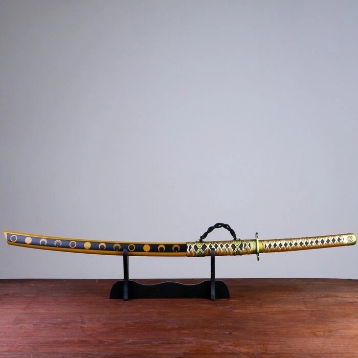 Сув. изделие Катана на подставке, черная с золотом, 103см, клинок 68см от компании Интернет-гипермаркет «MOLL» - фото 1