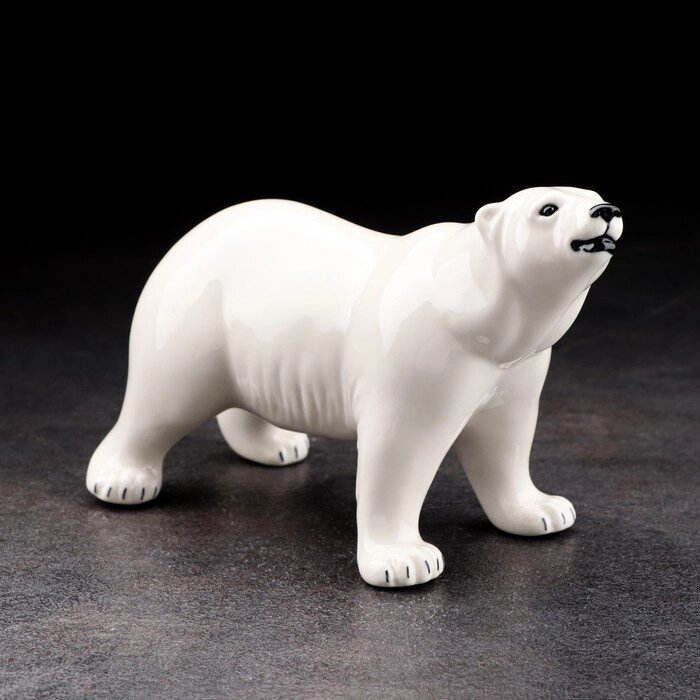 Сувенир "Белый медведь стоящий", ручная работа, фарфор от компании Интернет-гипермаркет «MOLL» - фото 1