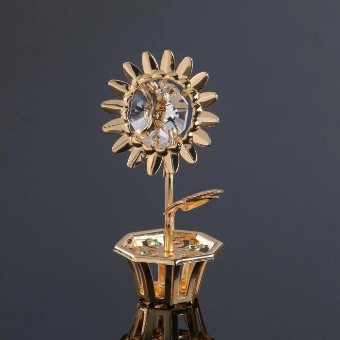 Сувенир "Цветочек", с кристаллами Сваровски от компании Интернет-гипермаркет «MOLL» - фото 1