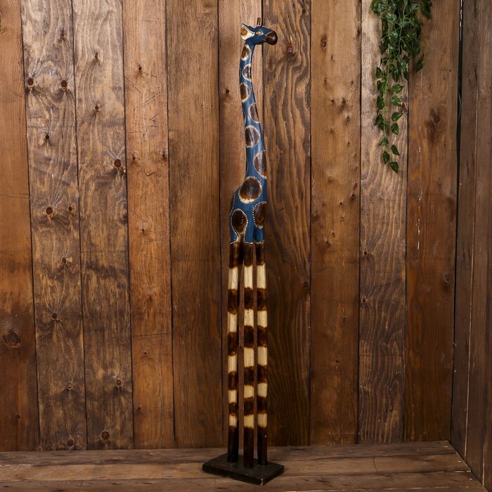 Сувенир дерево "Синий пятнистый жираф" 14х22х150 см от компании Интернет-гипермаркет «MOLL» - фото 1