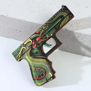 Сувенир деревянный пистолет "Дракон", 20 х 13 см