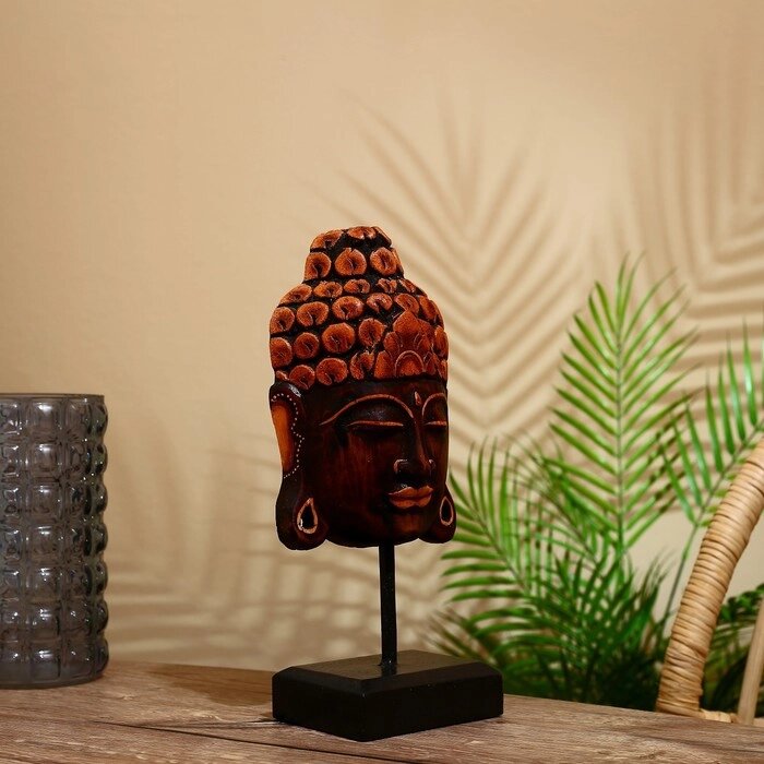 Сувенир "Голова Будды" албезия 30 см от компании Интернет-гипермаркет «MOLL» - фото 1