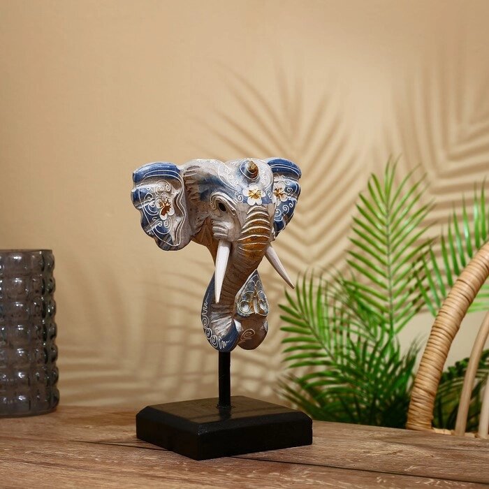 Сувенир "Голова слона" на подставке, албезия 35 см от компании Интернет-гипермаркет «MOLL» - фото 1