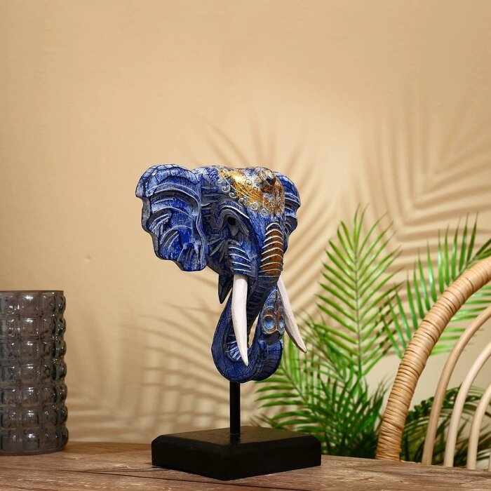 Сувенир "Голова слона" на подставке, албезия 40 см от компании Интернет-гипермаркет «MOLL» - фото 1