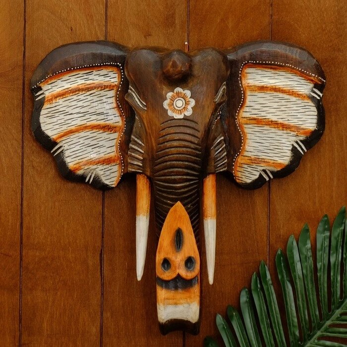 Сувенир "Голова слона с цветком" от компании Интернет-гипермаркет «MOLL» - фото 1
