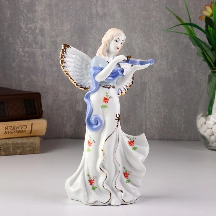 Сувенир керамика "Ангел-девушка со скрипкой" 20,5х10х6,3 см от компании Интернет-гипермаркет «MOLL» - фото 1