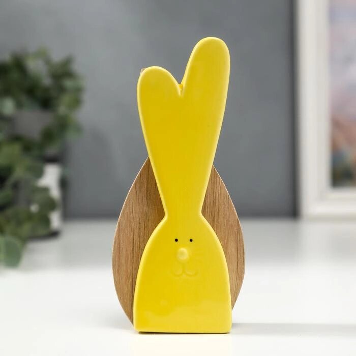 Сувенир керамика, дерево "Пасхальный кролик" 13,8х2,8х6,6 см от компании Интернет-гипермаркет «MOLL» - фото 1
