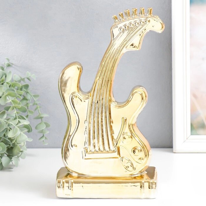 Сувенир керамика "Электрогитара" золото 30х16х9 см от компании Интернет-гипермаркет «MOLL» - фото 1