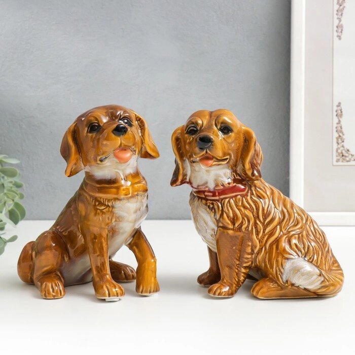Сувенир керамика "Собака в ошейнике" МИКС 15х13х9 см от компании Интернет-гипермаркет «MOLL» - фото 1