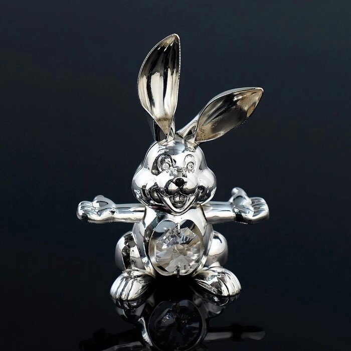 Сувенир "Кролик", 5,52.58 см, с кристаллами Сваровски от компании Интернет-гипермаркет «MOLL» - фото 1