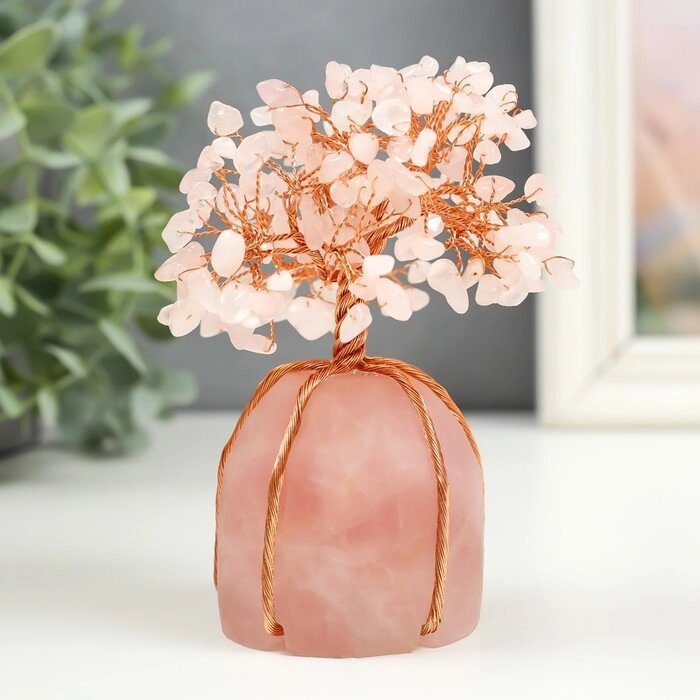 Сувенир металл, акрил "Деревце удачи - обвивающие корни" розовый от компании Интернет-гипермаркет «MOLL» - фото 1