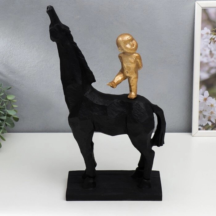 Сувенир полистоун "Малыш на коне" 40х12х28 см от компании Интернет-гипермаркет «MOLL» - фото 1