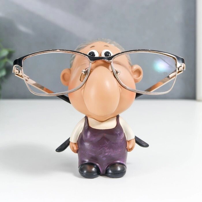 Сувенир полистоун подставка под очки "Бабуля" 11х9,5х7 см от компании Интернет-гипермаркет «MOLL» - фото 1