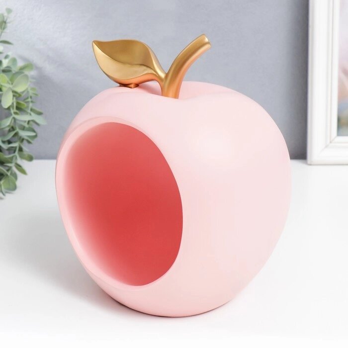 Сувенир полистоун подставка "Розовое яблоко" 20,5х16х18 см от компании Интернет-гипермаркет «MOLL» - фото 1
