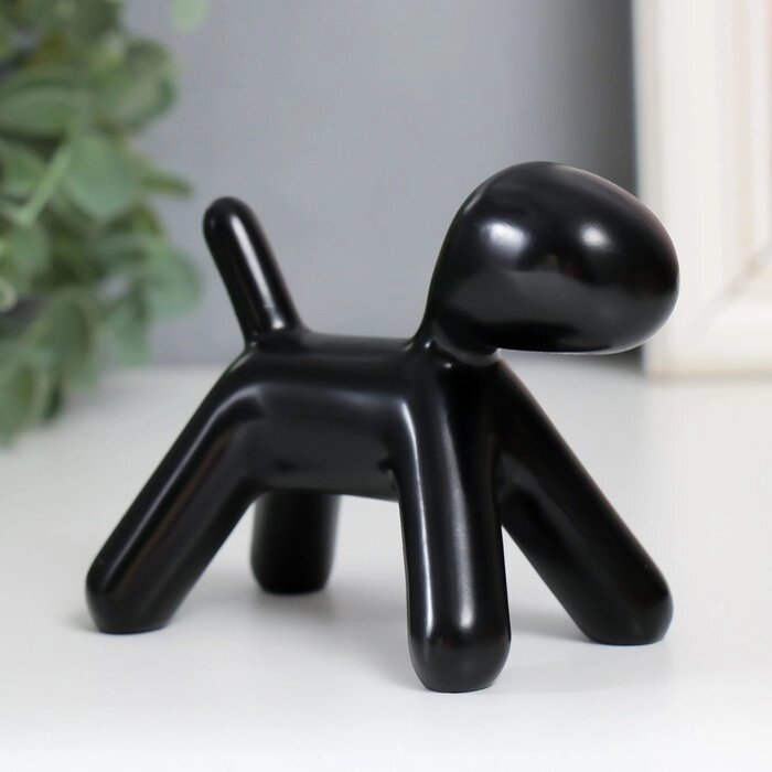 Сувенир полистоун "Собака" чёрный 10х7,8х5,4 см от компании Интернет-гипермаркет «MOLL» - фото 1