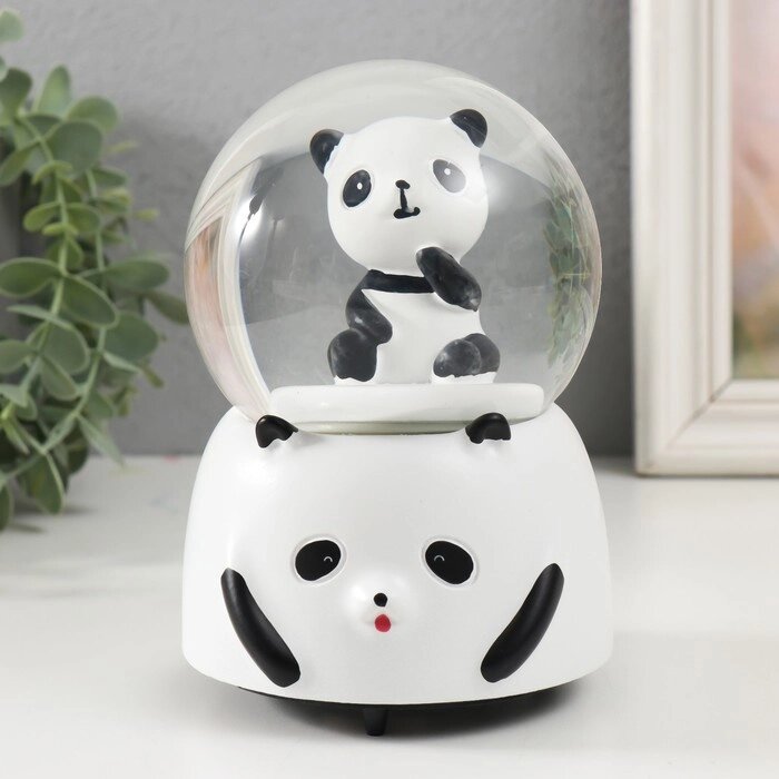 Сувенир полистоун водяной шар музыка "Панда" крутится 15х10х10 см от компании Интернет-гипермаркет «MOLL» - фото 1