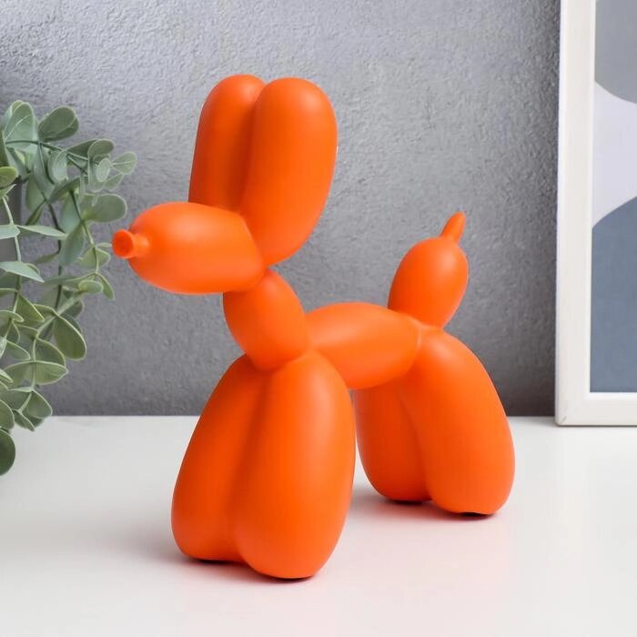 Сувенир полистоун "Воздушный шарик - собачка" оранжевый 19,5х7х18 см от компании Интернет-гипермаркет «MOLL» - фото 1