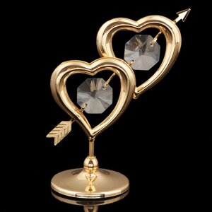 Сувенир "Сердца", 763 см, с кристаллами Сваровски