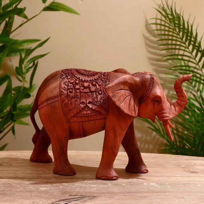 Сувенир "Слон" резной коричневый от компании Интернет-гипермаркет «MOLL» - фото 1