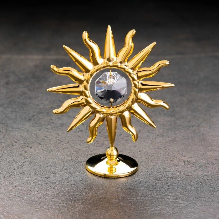 Сувенир "Солнце", 8,5х7х3 см, с кристаллами от компании Интернет-гипермаркет «MOLL» - фото 1