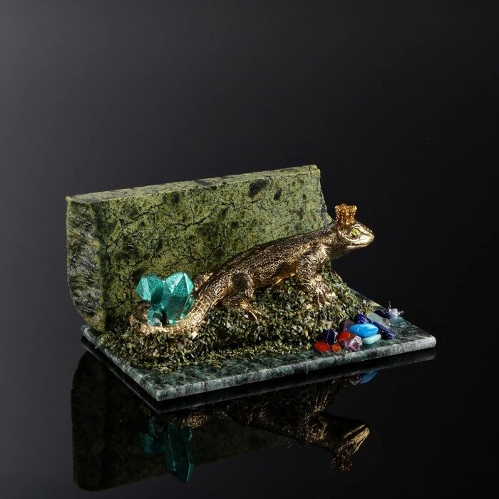 Сувенир "Ящерица", 8х12х5 см, змеевик, гипс от компании Интернет-гипермаркет «MOLL» - фото 1