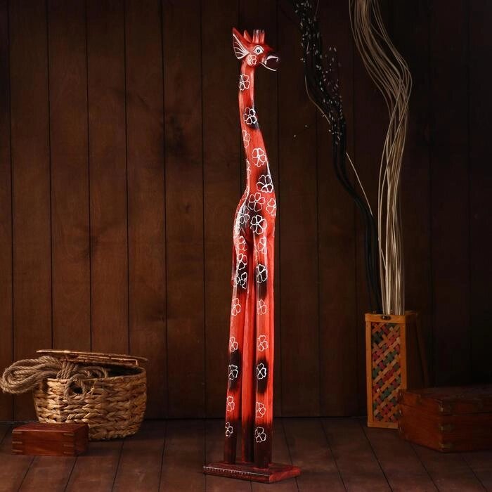 Сувенир "Жираф" дерево 100х18х11 см от компании Интернет-гипермаркет «MOLL» - фото 1