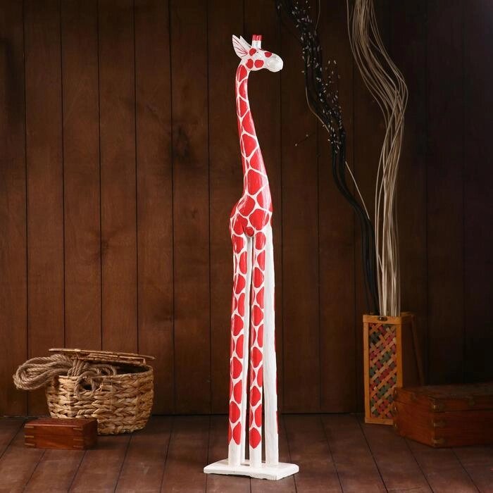 Сувенир "Жираф" дерево 100х18х11 см от компании Интернет-гипермаркет «MOLL» - фото 1