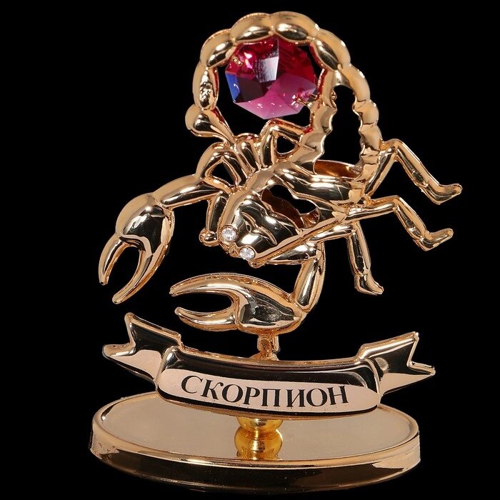 Сувенир знак зодиака "Скорпион", 72,39 см, с кристаллом Сваровски от компании Интернет-гипермаркет «MOLL» - фото 1