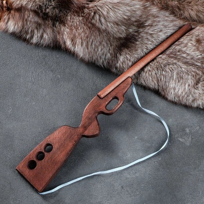 Сувенирное деревянное оружие "Ружьё охотничье", чёрное, 60 см, массив бука от компании Интернет-гипермаркет «MOLL» - фото 1
