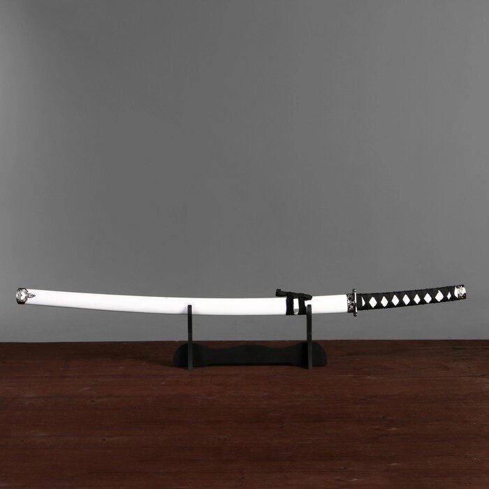 Сувенирное оружие "Катана на подставке", белые ножны, 100 см от компании Интернет-гипермаркет «MOLL» - фото 1