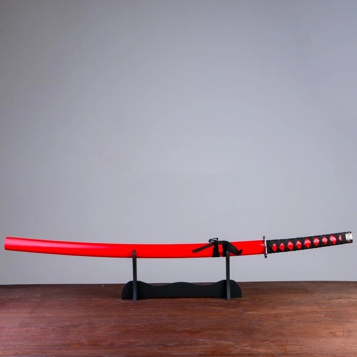 Сувенирное оружие "Катана на подставке", красные ножны, 103см от компании Интернет-гипермаркет «MOLL» - фото 1