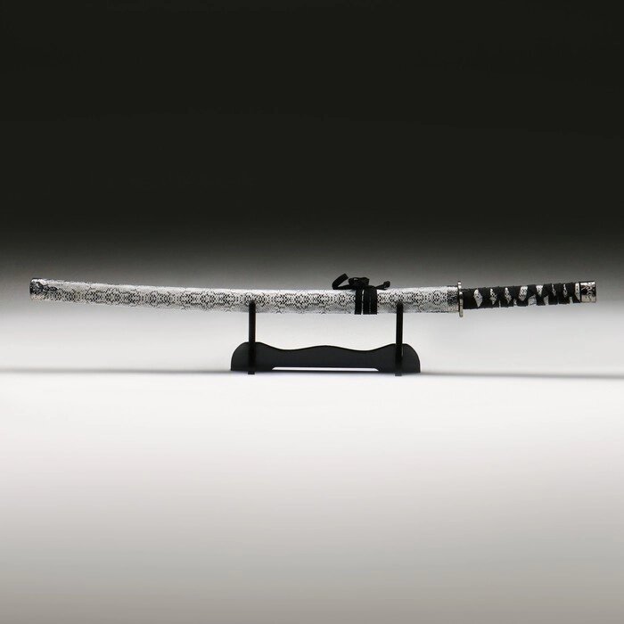 Сувенирное оружие "Катана", серые ножны под змеиную кожу, 89 см от компании Интернет-гипермаркет «MOLL» - фото 1