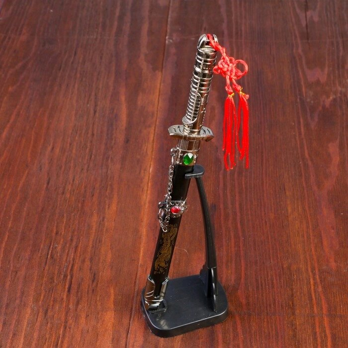 Сувенирный кинжал на подставке, на ножнах дракон, рукоять в форме светового меча, 25 см от компании Интернет-гипермаркет «MOLL» - фото 1