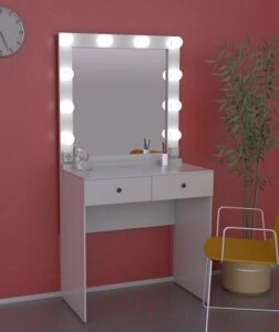 SV-01 W Стол макияжный со встроенным зеркалом и подсветкой (белый)