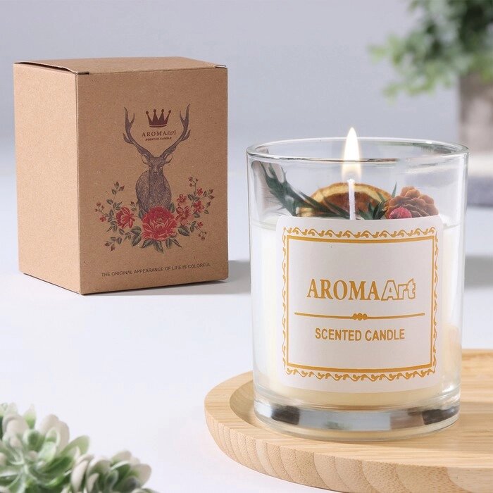 Свеча ароматическая "Aroma Art", страстная самба, круглая, 8х10,5 см от компании Интернет-гипермаркет «MOLL» - фото 1