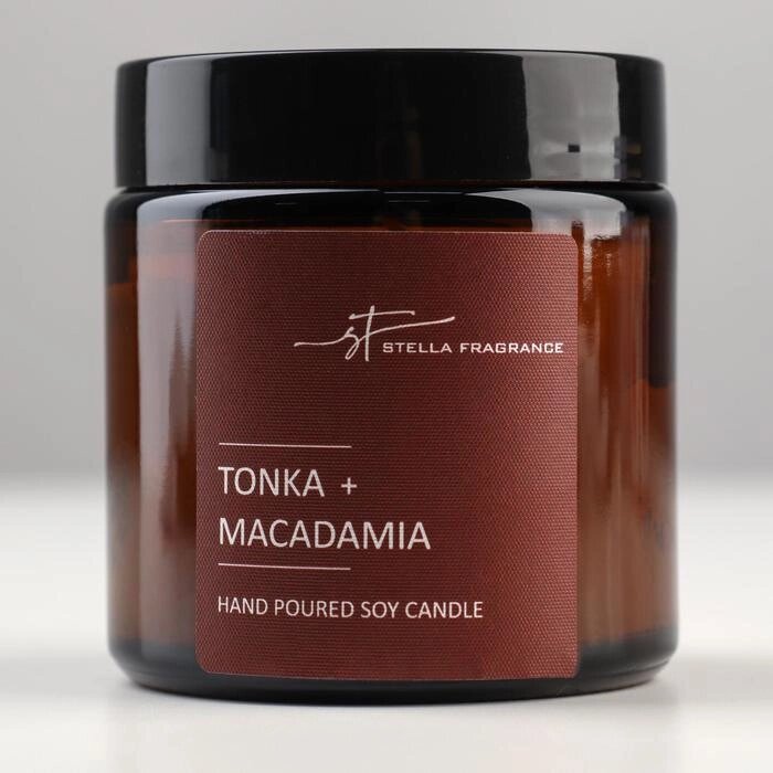 Свеча ароматическая в банке Stella Fragrance "TONKA MACADAMIA", 90 гр. от компании Интернет-гипермаркет «MOLL» - фото 1