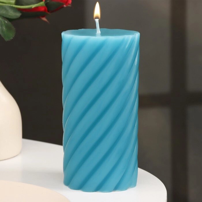 Свеча-цилиндр ароматическая витая "Черника", 7,5х15 см от компании Интернет-гипермаркет «MOLL» - фото 1