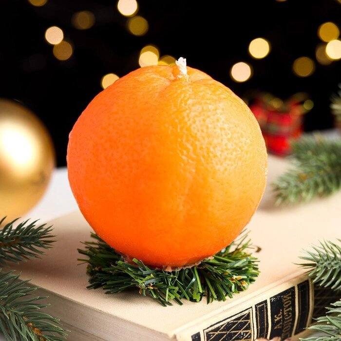 Свеча новогодняя "Апельсин крупный" от компании Интернет-гипермаркет «MOLL» - фото 1