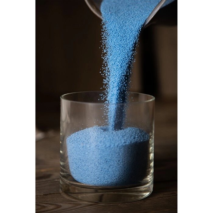 Свеча в гранулах, Цвет синий "RosCandles",  300 гр. + фитиль от компании Интернет-гипермаркет «MOLL» - фото 1